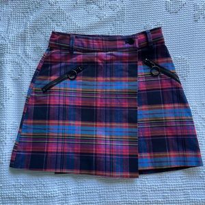 Plaid Purple Wrap Skirt